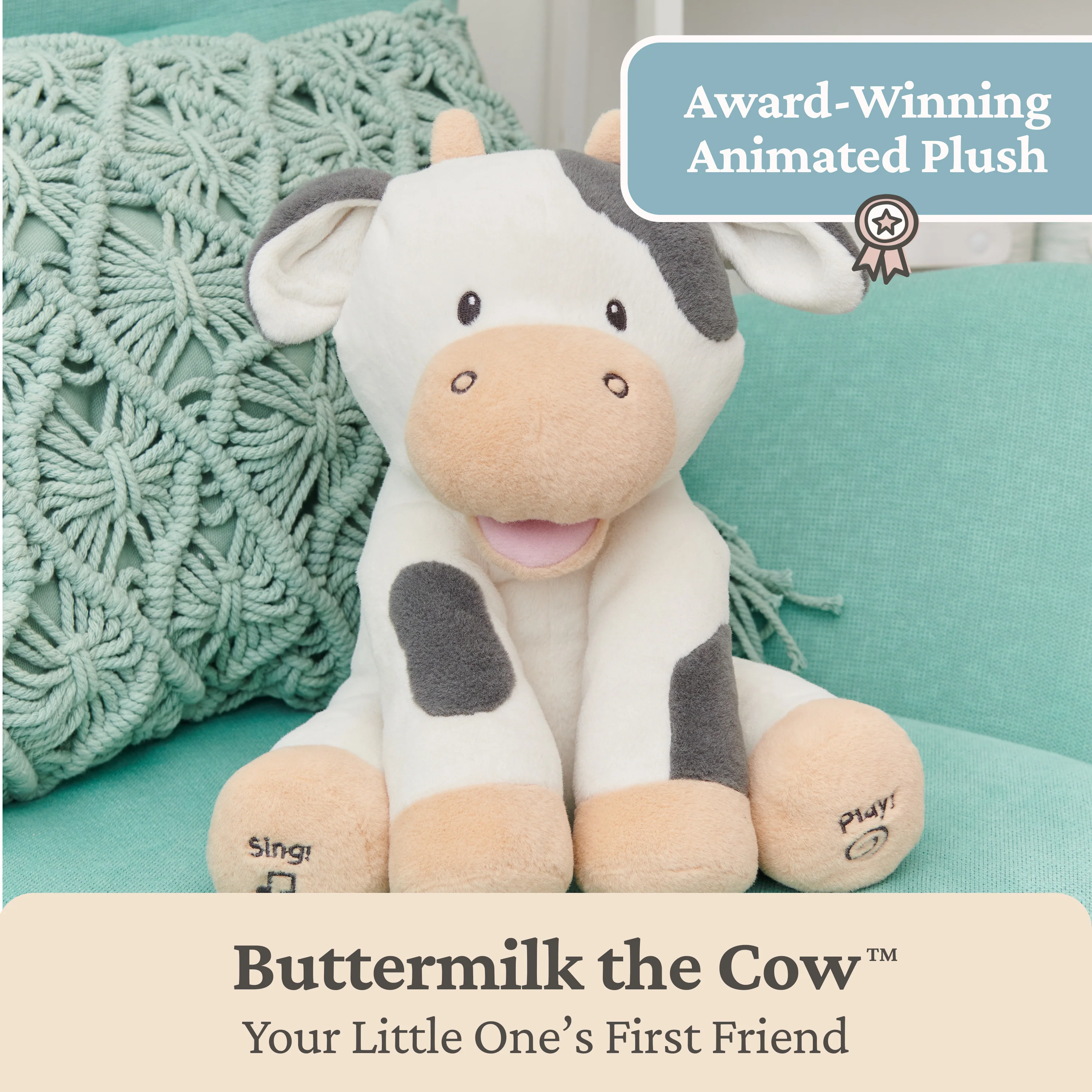 Animated Buttermilk the Cow, 12 in - Image 8