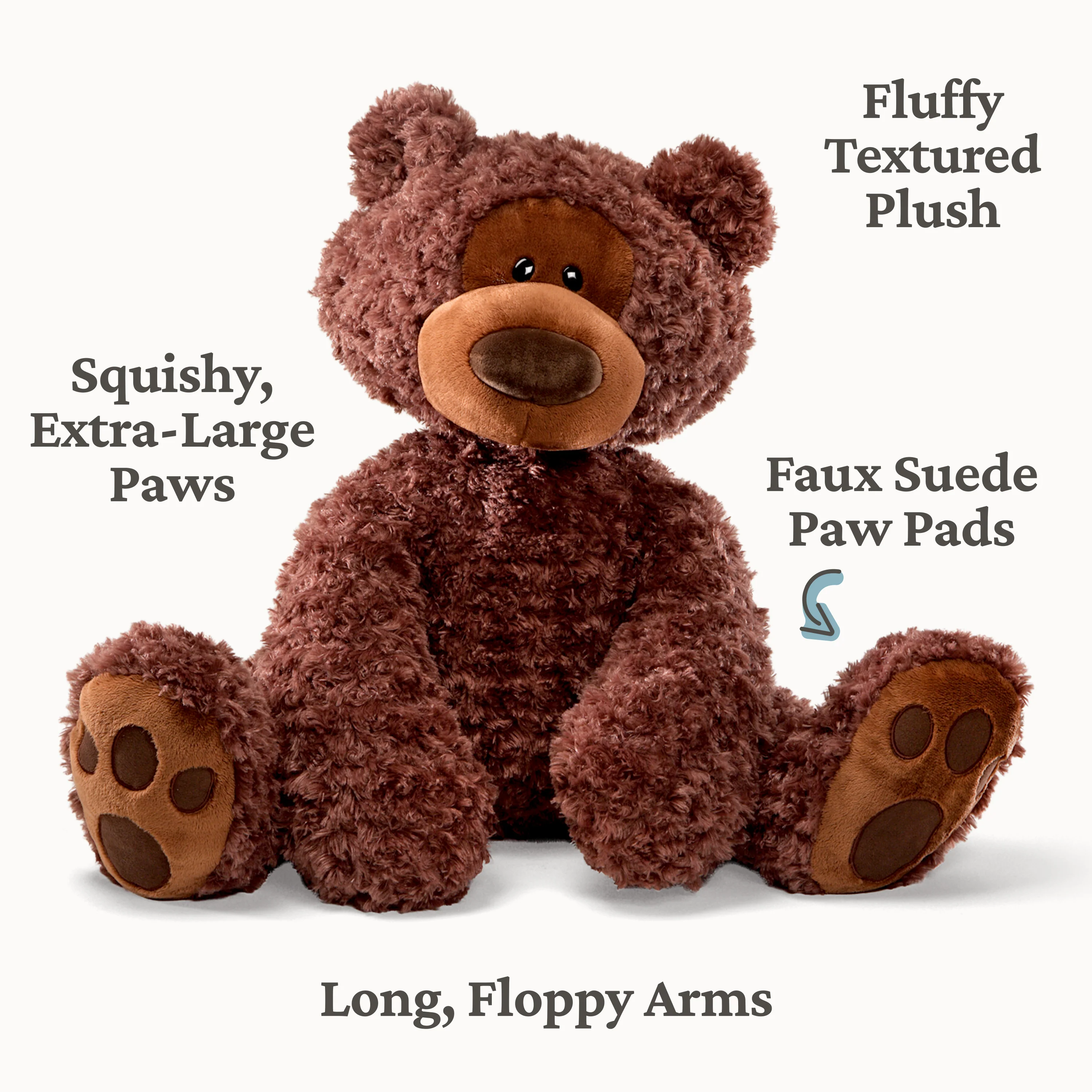 Jumbo Philbin Bear, Chocolate, 29 in - Image 3