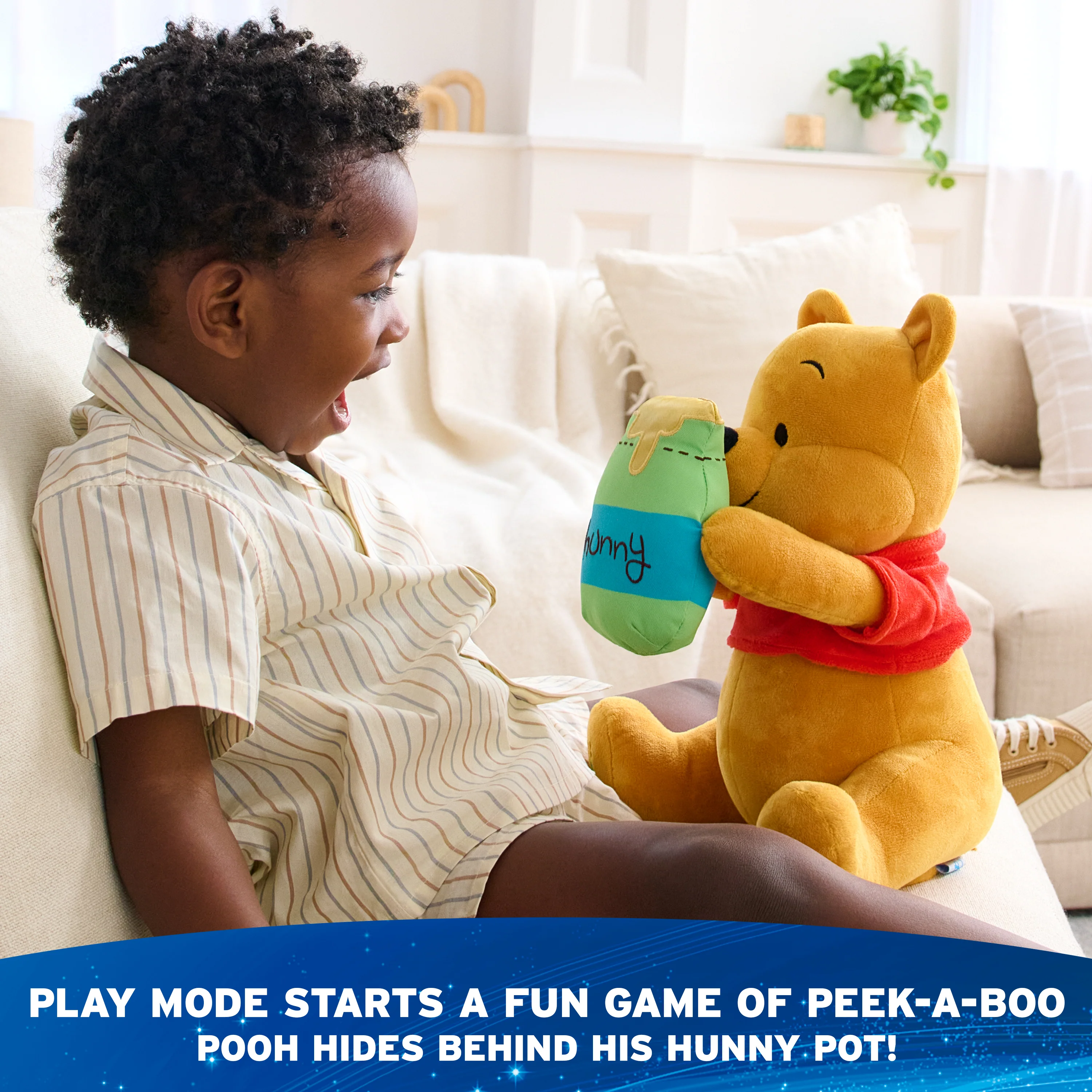Peek-a-Boo Winnie the Pooh Animated Plush, 11 in - Image 3