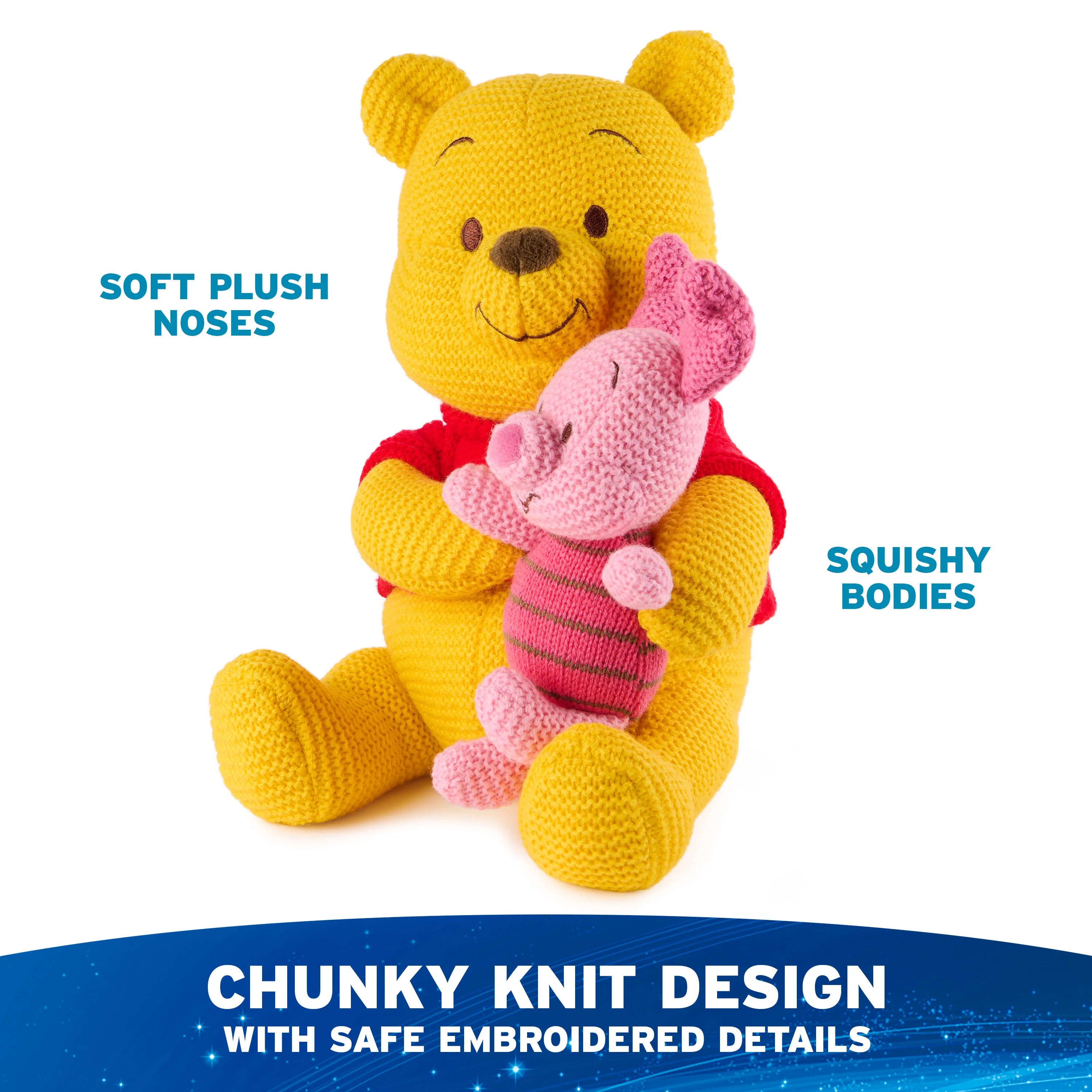 Winnie the Pooh & Piglet Knit Plush, 10 in - Image 3