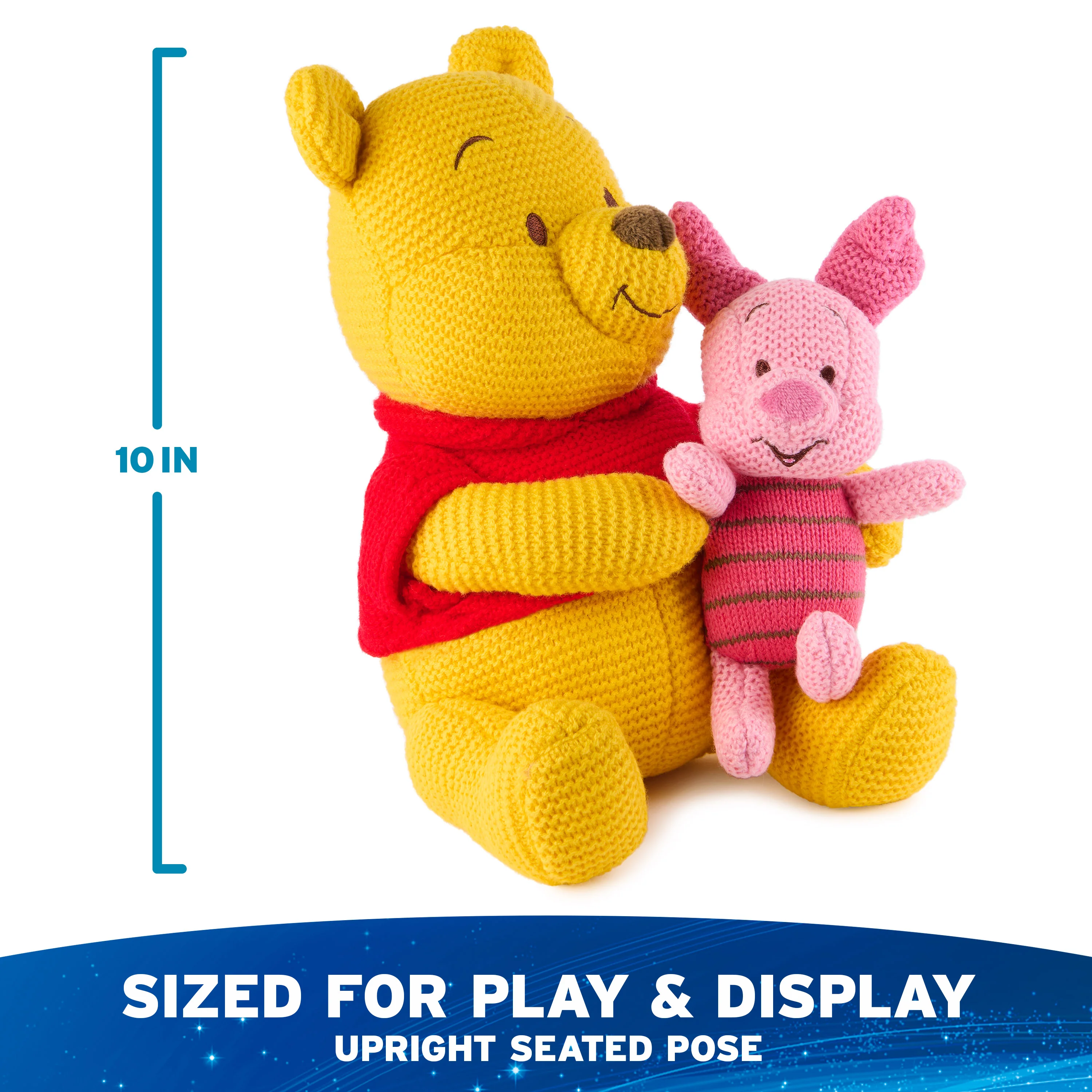 Winnie the Pooh & Piglet Knit Plush, 10 in - Image 4